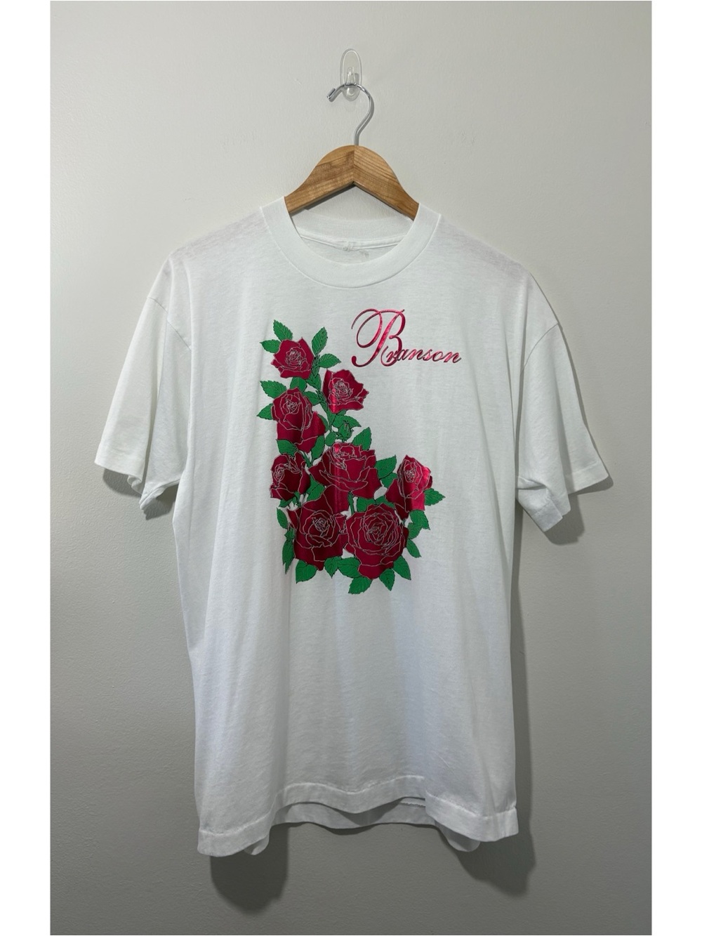Vintage 1995 Branson, Missouri rose foil graphic print t-shirt (XL)